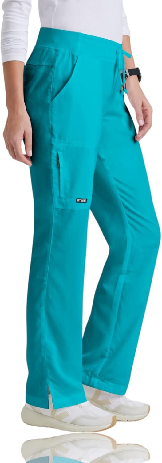 BARCO Grey's Anatomy Scrubs - Mia Scrub Pant for Women, Elastic Back Waist, Mid-Rise Shaped Leg Women's Scrub Pant