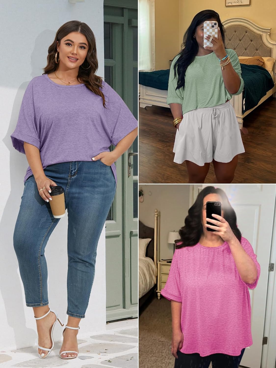 ATHMILE Womens Oversized T Shirts Summer Tops Spring Casual Loose Fit Workout Short Sleeve 2025 Beach Vacation
