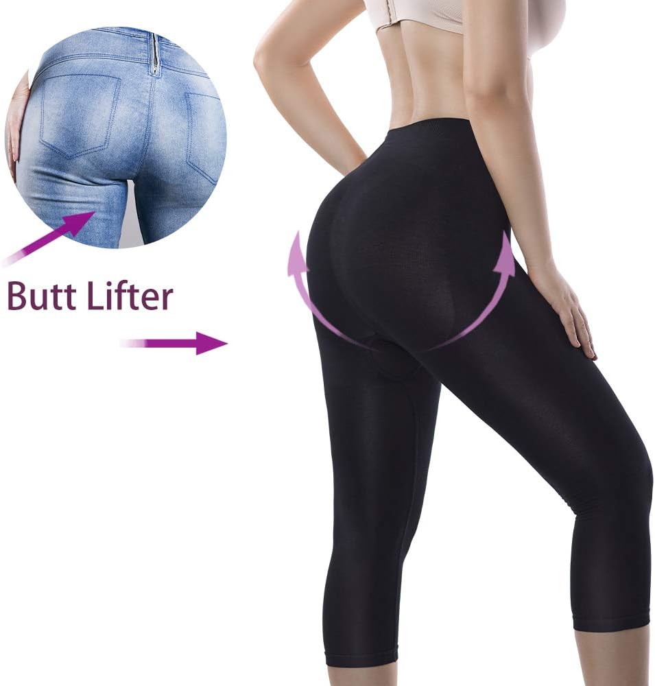 +MD Womens Shapewear Legging High Waist Thigh Slimmer Tummy Control Panties Body Shaper Butt Lift