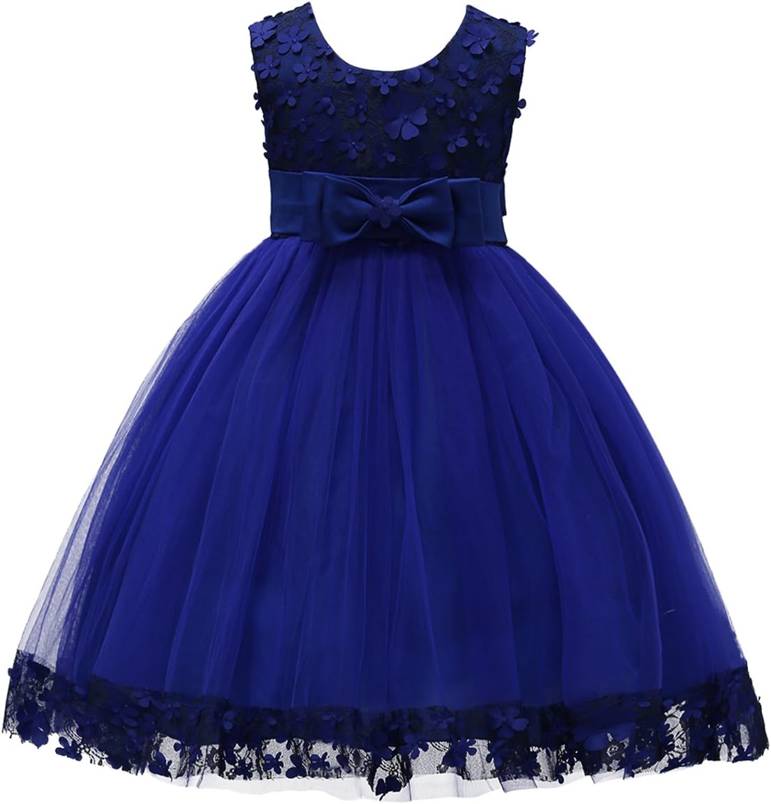 2-10T Big Little Girl Ball Gown Short Lace Flower Tulle Prom Dresses for Wedding Party Evening Dance