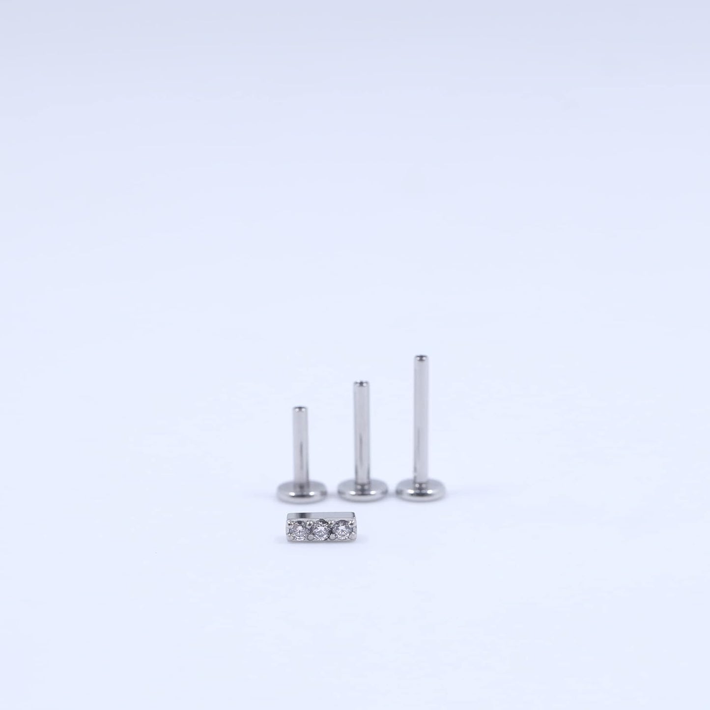 FANSING Surgical Steel Cartilage Stud with 18g/16g 6mm 8mm 10mm Internally Threaded Labret Post Silver/Gold