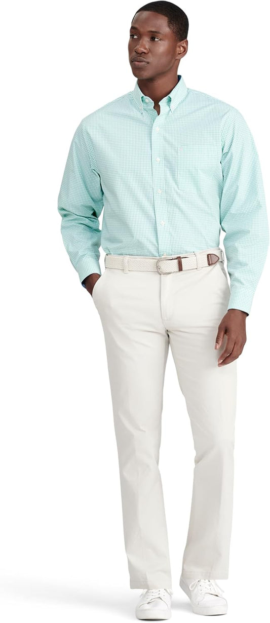IZOD Men's Performance Stretch Straight Fit Flat Front Chino Pant