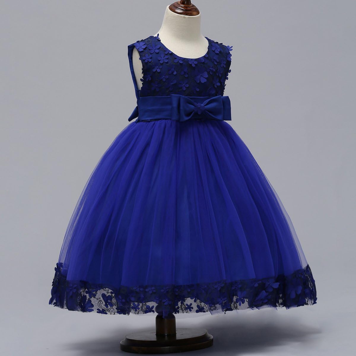 2-10T Big Little Girl Ball Gown Short Lace Flower Tulle Prom Dresses for Wedding Party Evening Dance