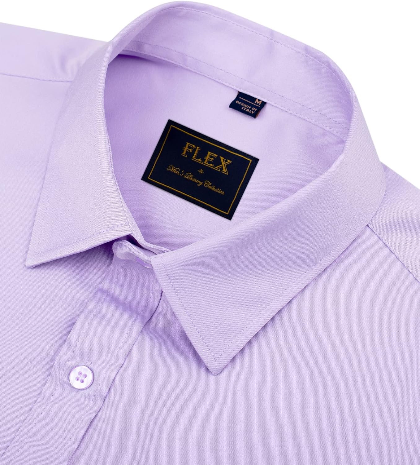 J.VER Men's Dress Shirts Solid Long Sleeve Stretch Wrinkle-Free Formal Shirt Business Casual Button Down Shirts