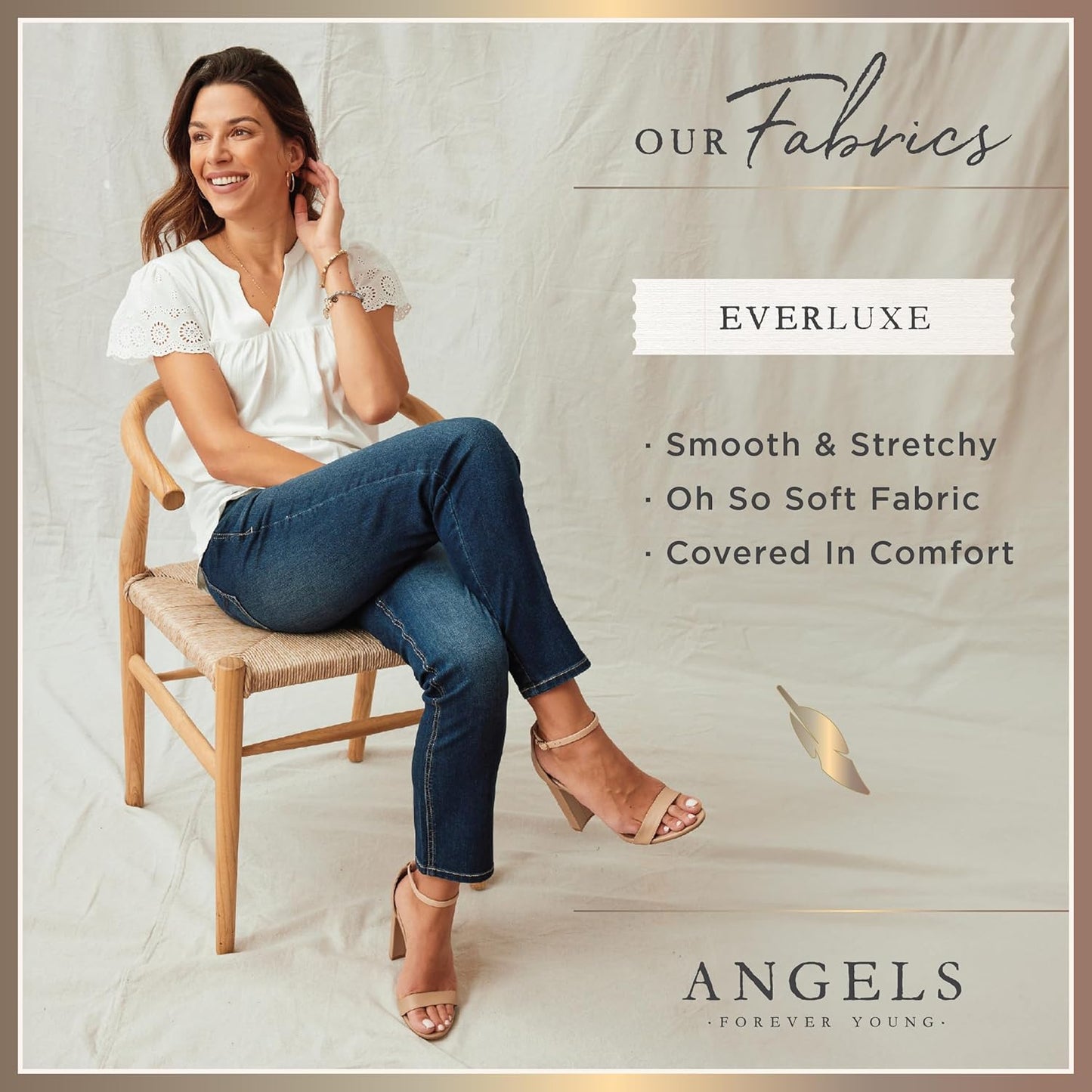 Angels Forever Young Women's Signature Straight Crop Jeans