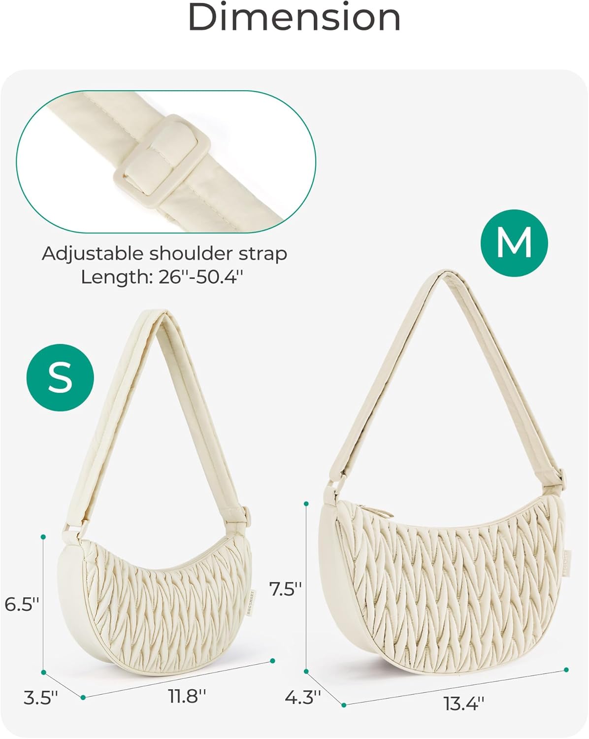 BAGSMART Hobo Bag for Women, Nylon Quilted Crossbody Bags for Women Shoulder with Adjustable Strap