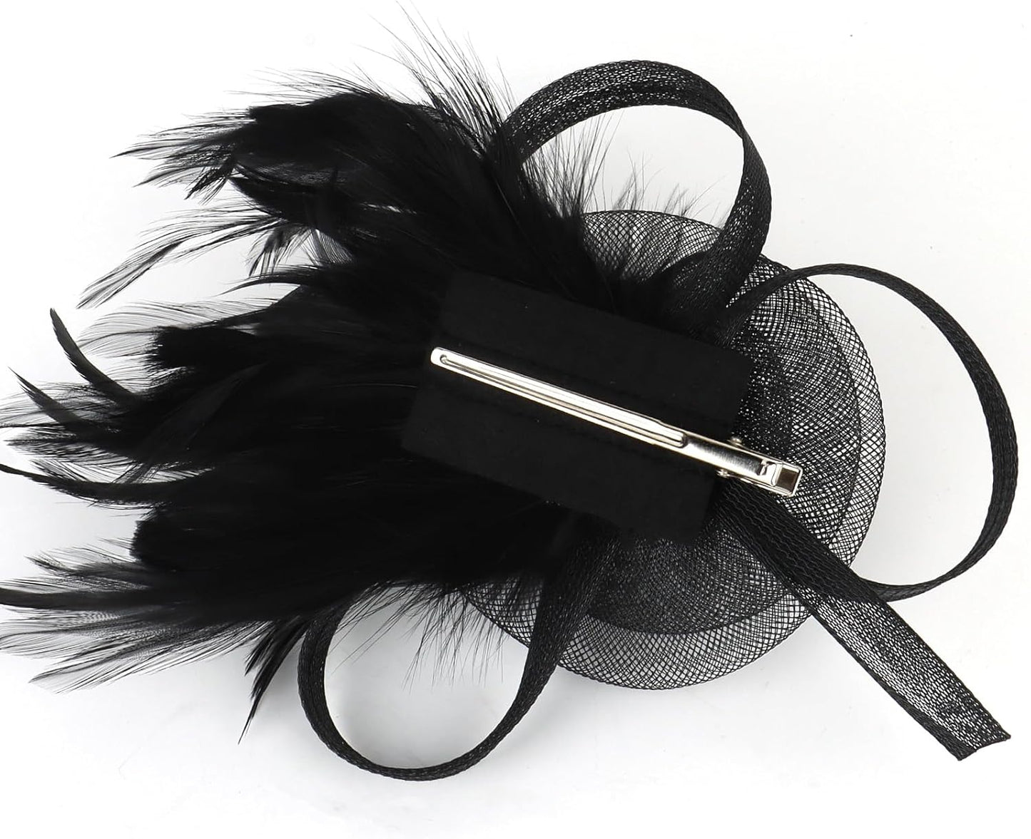 AMCAMI Fascinators Hats with Feather for Women 2025 Derby Hats Tea Party Hat with Headband and Clip