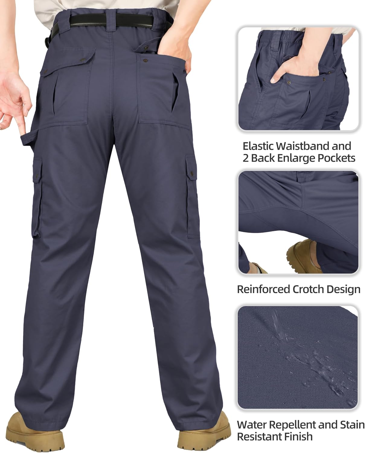 BOCOMAL FR Pants for Men Cargo Flame Resistant Pants(2112&CAT2) 100% C 7.5oz Utility Fire Resistant Pants