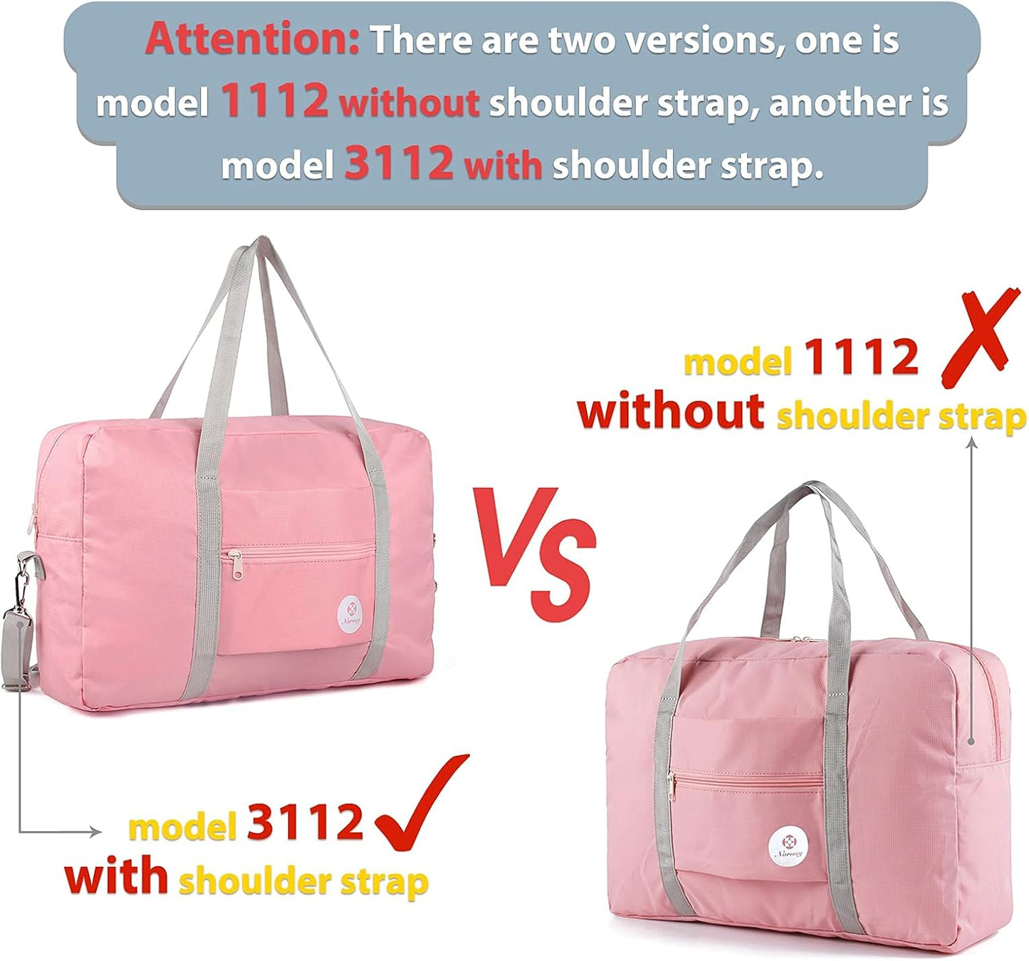 For Spirit Airlines Personal Item Bag 18x14x8 Foldable Travel Duffel Bag Tote Carry on Luggage Duffle Overnight for Women and Men