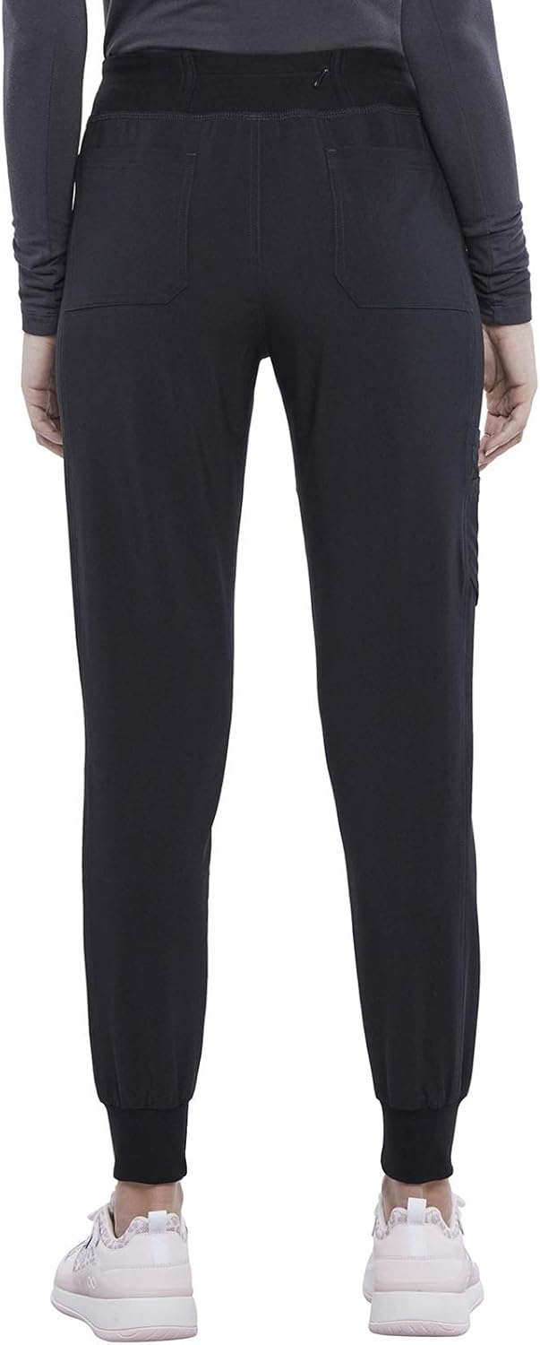 Cherokee Women's Medical Scrub Jogger Pant Mid Rise with 7 Pockets and Knit Waistband and Interior Elastic - CK011