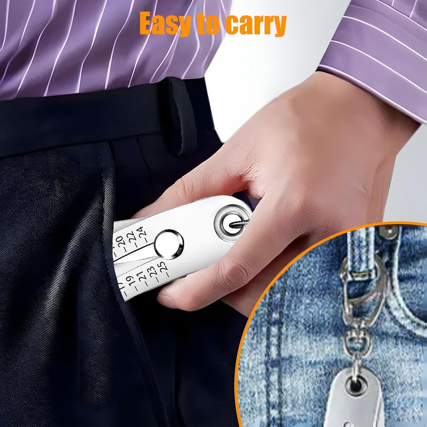 2025 Upgrade Portable Thread Checker Keychain, for Quick Thread Identification, Bolt and Nut Sizer Tool