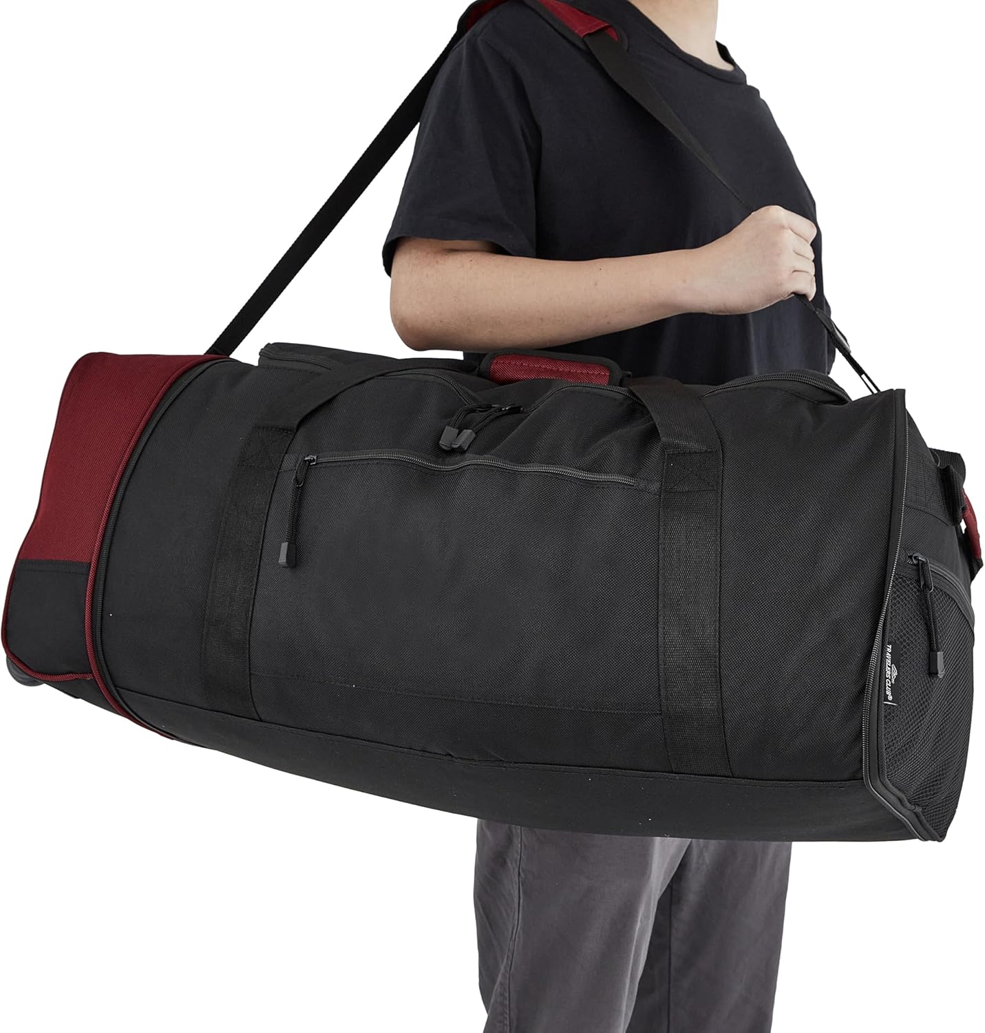 Travelers Club 32-inch Collapsible Expandble Travel Rolling Duffel Bag