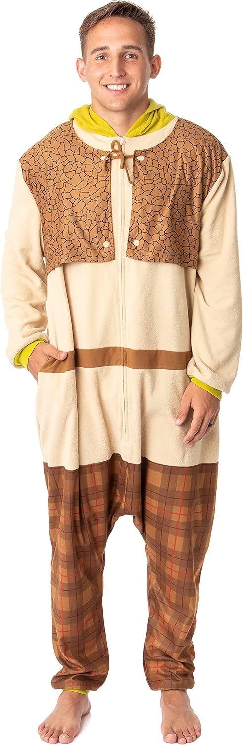 INTIMO DreamWorks Shrek Mens' Movie Film Character Costume Footless Sleep Union Suit