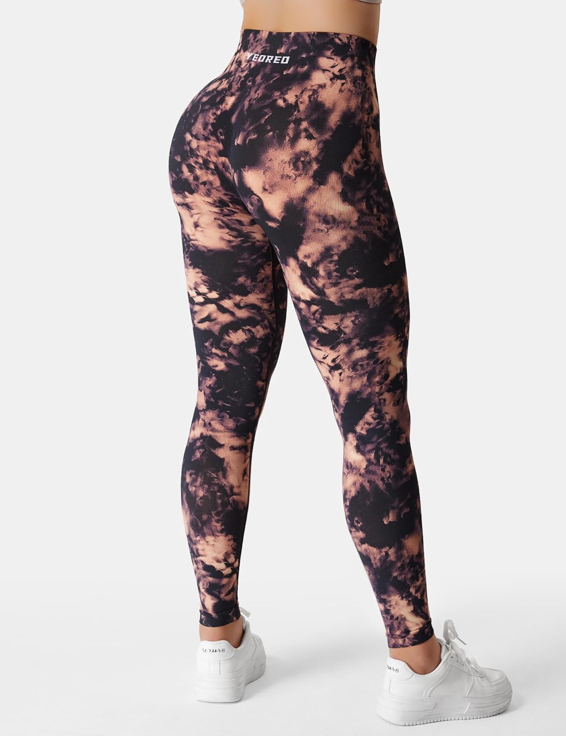 YEOREO Workout Leggings for Women Jada Scrunch Butt Lifting Leggings Seamless Screen Print Gym Yoga Pants