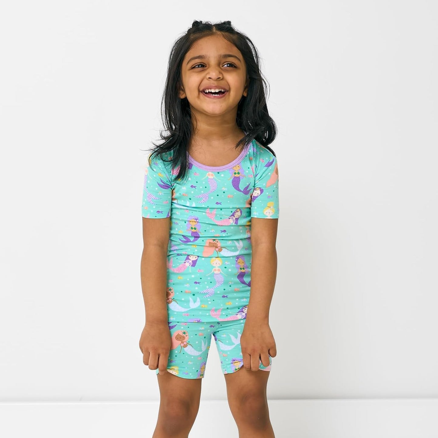 Little Sleepies Pajama Set w/Short Sleeve Shirt & Shorts, Viscose from Bamboo Toddler Pajamas, Girl & Boys Pajamas for Kids