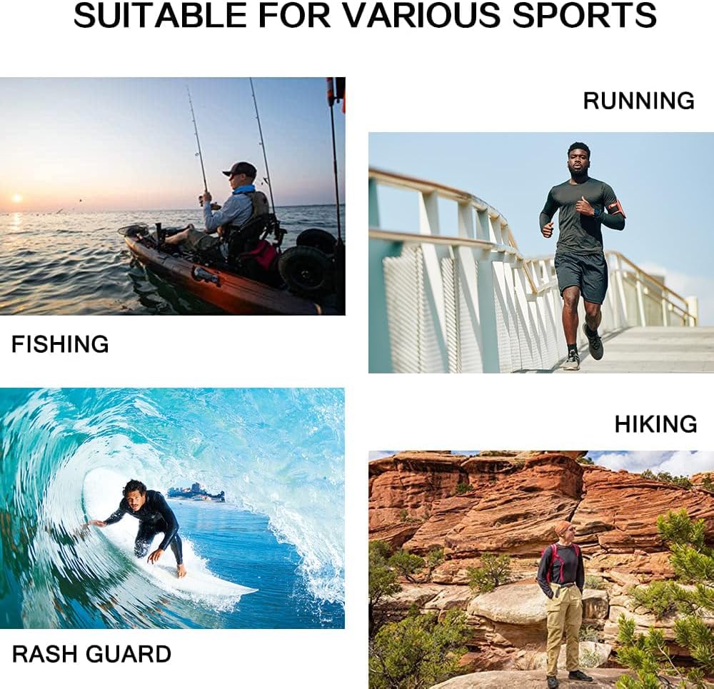 Willit Men's Sun Shirts UPF 50+ Rash Guard Long Sleeve Sun Protection Hoodie SPF UV Fishing Lightweight Athletic Running