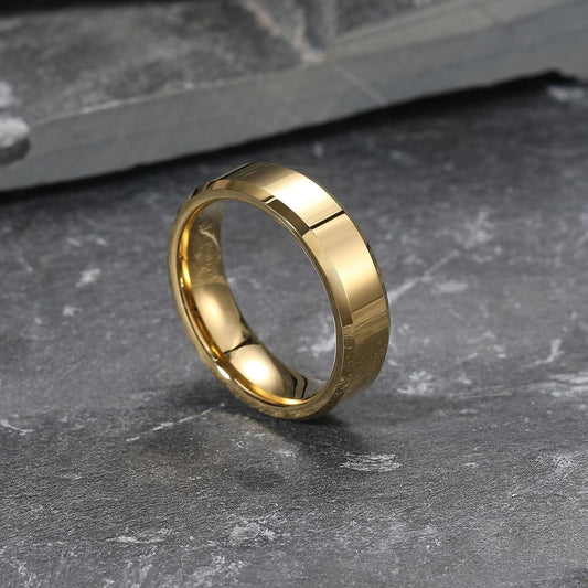 King Will BASIC Men Women 4mm/5mm/6mm/7mm/8mm Tungsten Rings Polished Wedding Band Engagement Anniversary Band Comfort Fit