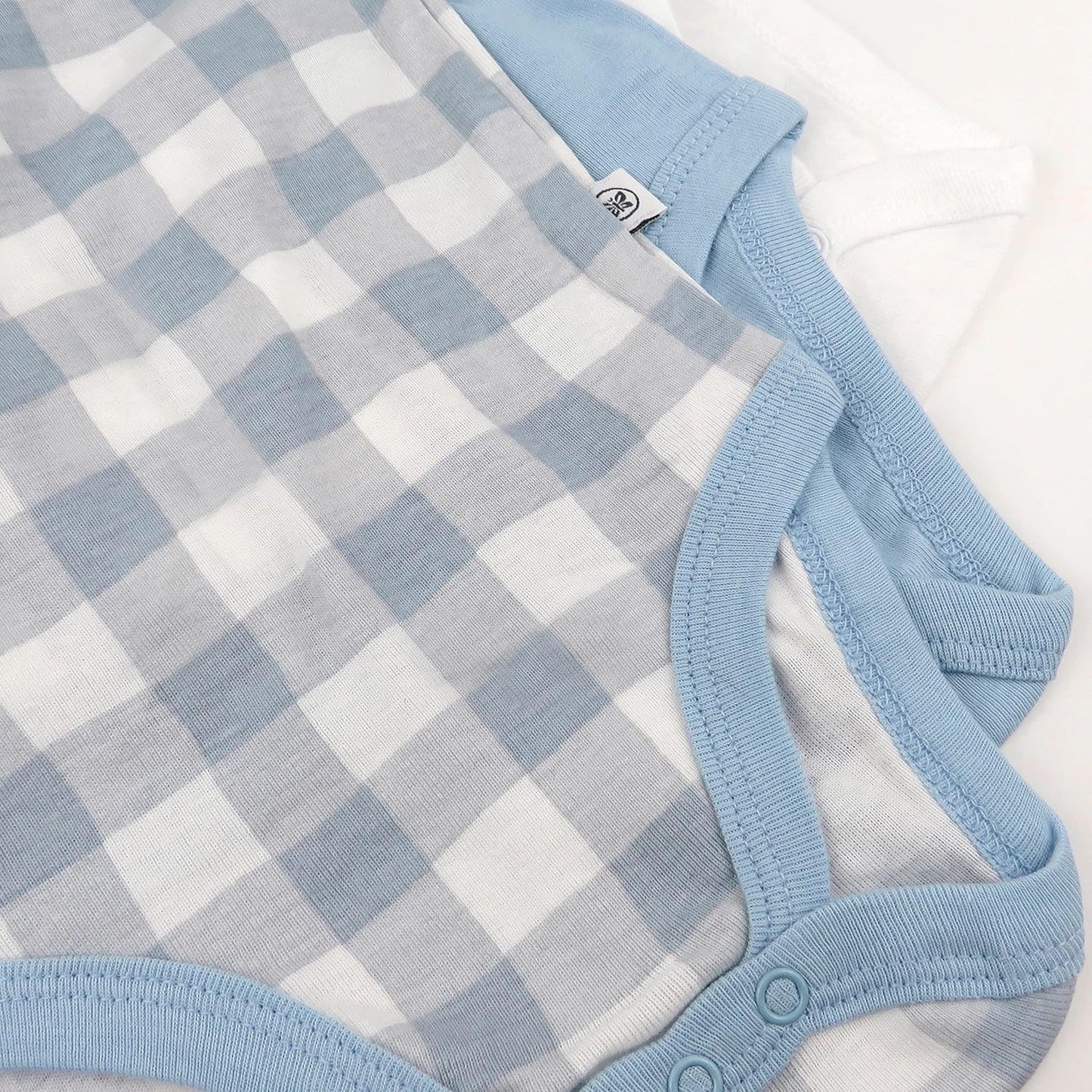 HonestBaby unisex-baby 3-pack Long Sleeve Side-snap Kimono Bodysuits Organic Cotton for Infant Baby Boys, Girls, Unisex