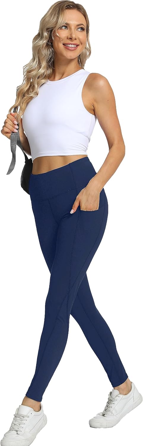 Kcutteyg Yoga Pants for Women with Pockets High Waisted Leggings Workout Sports Running Athletic Pants