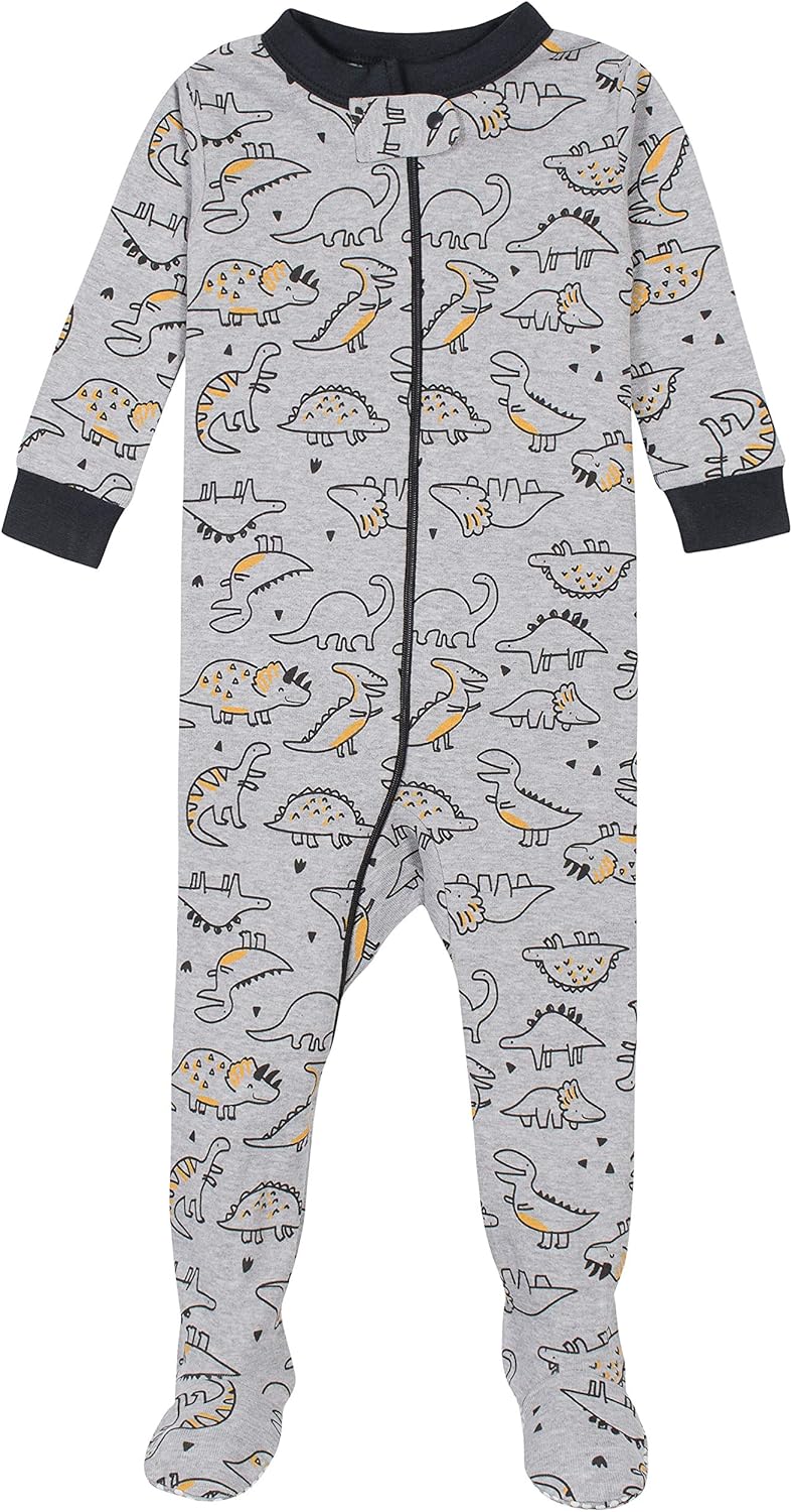 Gerber Boys' 4-Pack Snug Fit Footed Cotton Pajamas