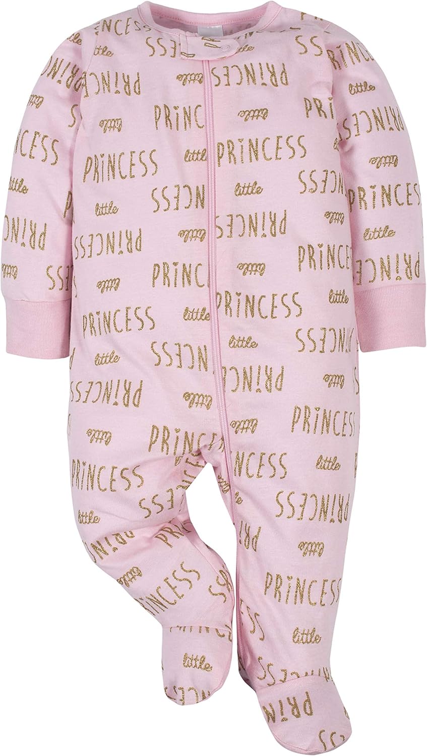 Gerber Baby Girls' 4 Pack Sleep 'N Play Footie