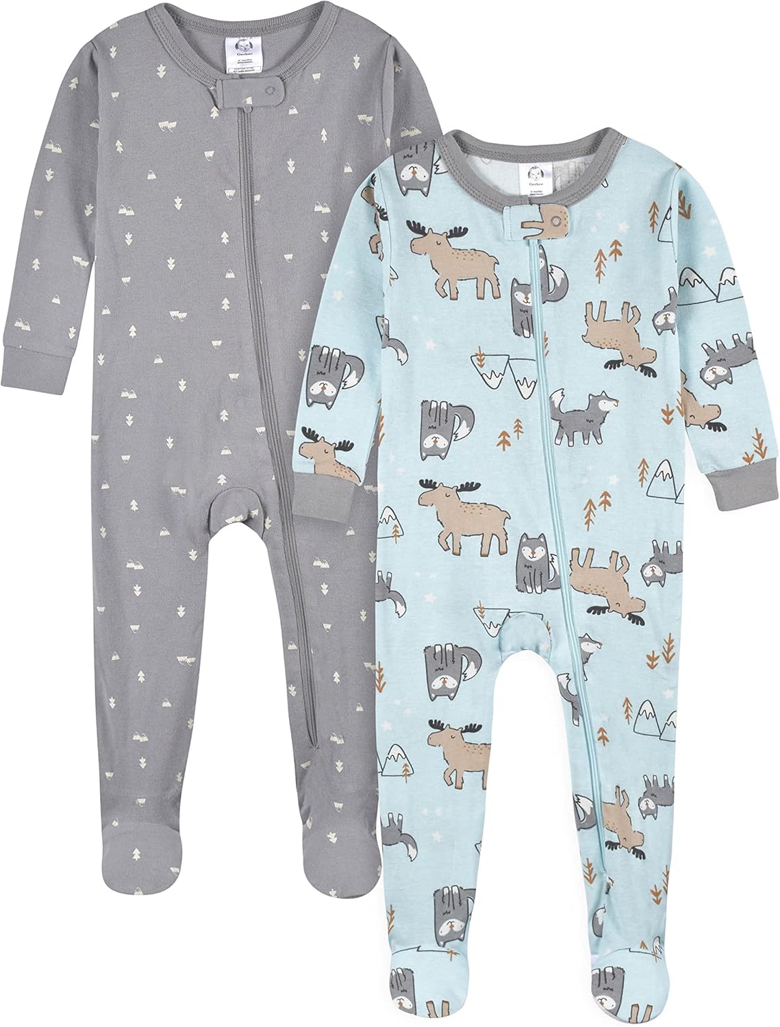 Gerber Boys' 4-Pack Snug Fit Footed Cotton Pajamas