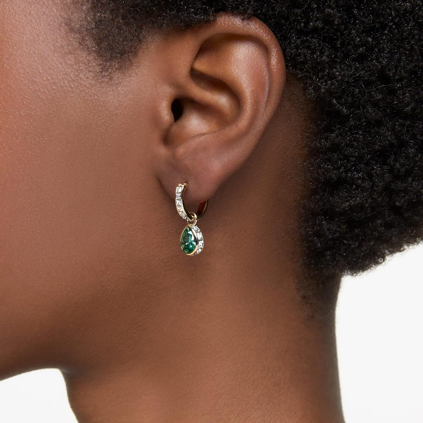 Swarovski Chroma Stud Earring Collection, Rhodium and Gold Tone Finishes, Multi-Color Crystals