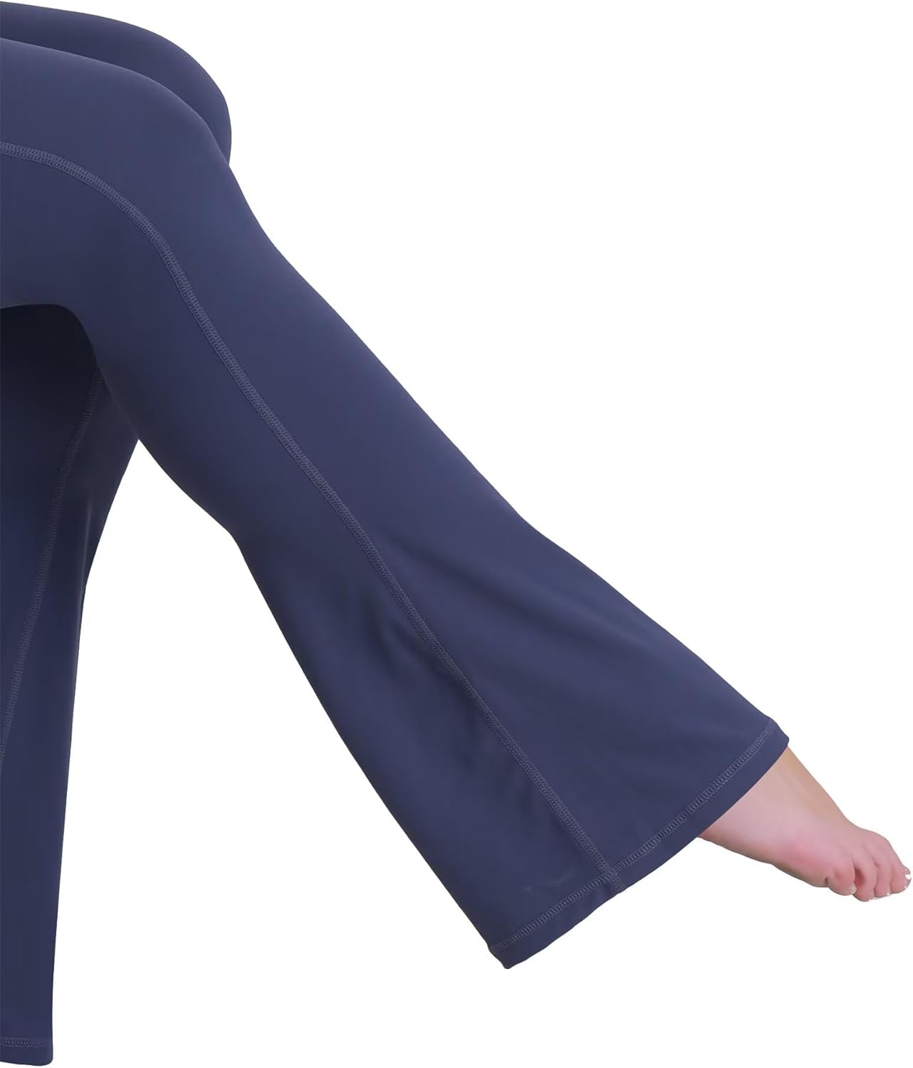 Sunzel Mini Flare Leggings for Women V Crossover Mid Rise Workout Flared Yoga Pants with Tummy Control and Wide Leg