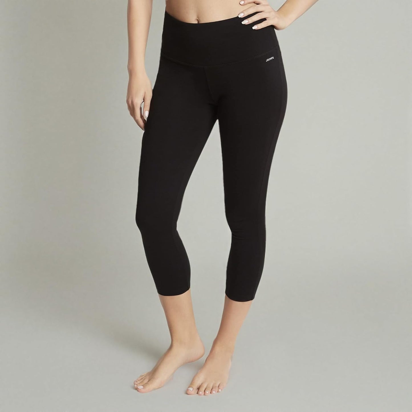 Jockey Women's Cotton Stretch Basic Capri Leggings