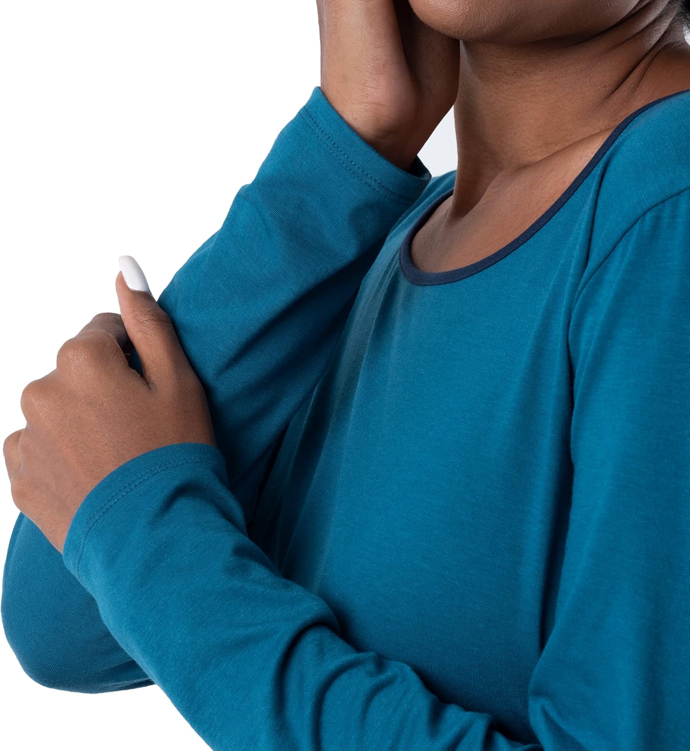 Fruit of the Loom Women's Long Sleeve Tee and Pant 2 Piece Sleep Set