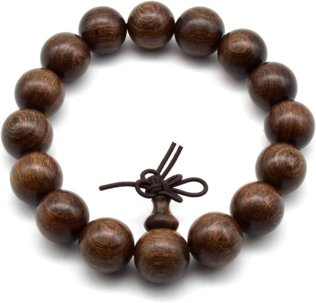Zen Dear Unisex Natural Silkwood Tibetan Buddhism Meditation Prayer Bead Necklace Japa Mala Beads Bracelets