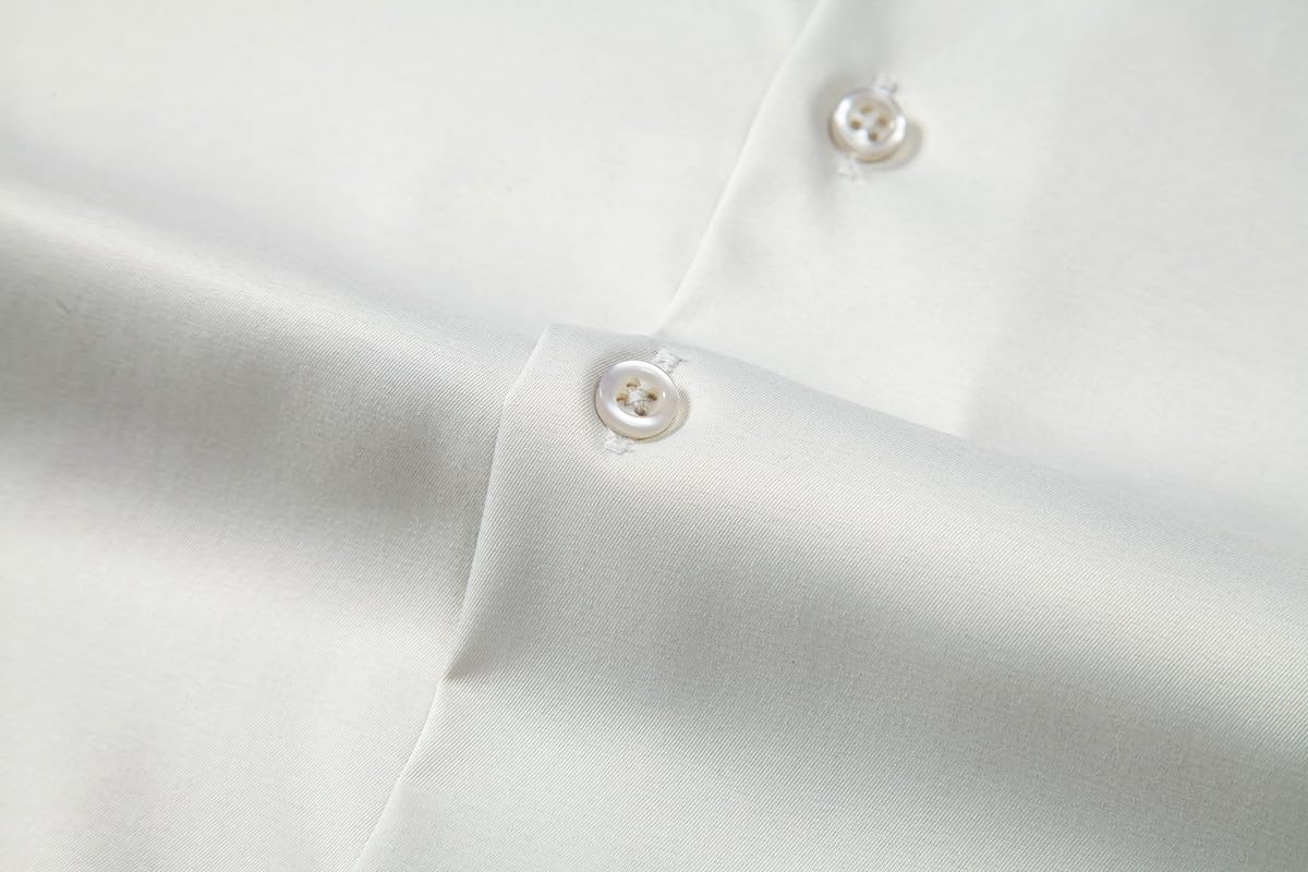Men's Dress Shirts Formal Slim Fit Stretch Long Sleeve Button Down Shirt for Men Wrinkle Free Collar Business Shirts