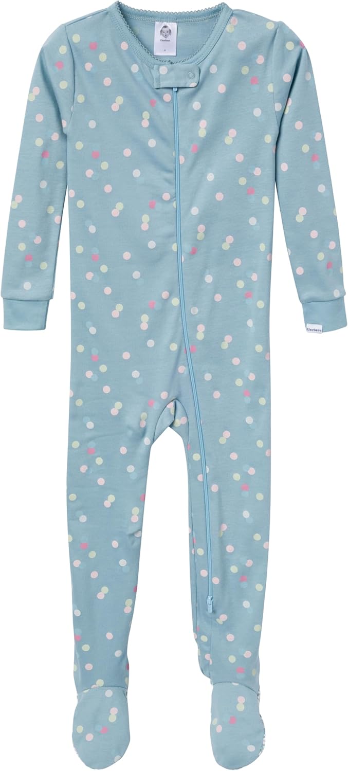 Gerber Baby-Girls 4-Pack Footed Pajamas