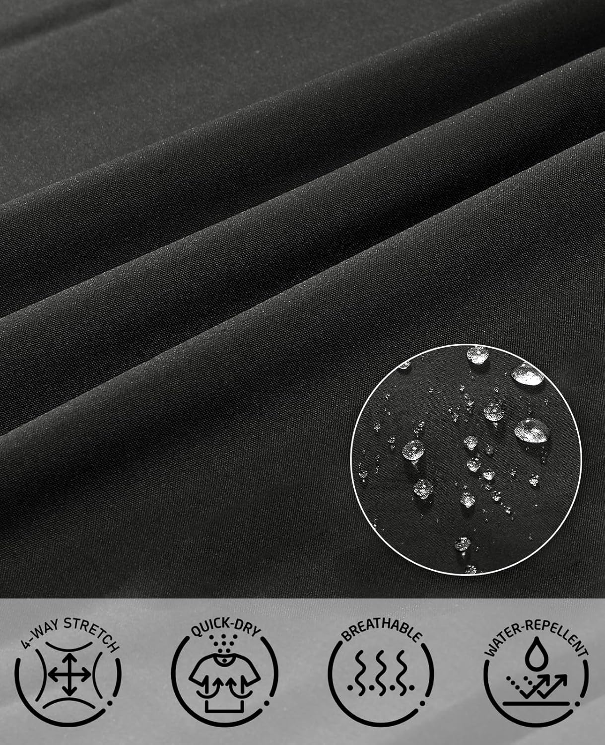 Haimont Women's Hiking Pants Joggers Lightweight Quick Dry Elastic Waist Stretch Pants with Zip Pockets Travel Camping