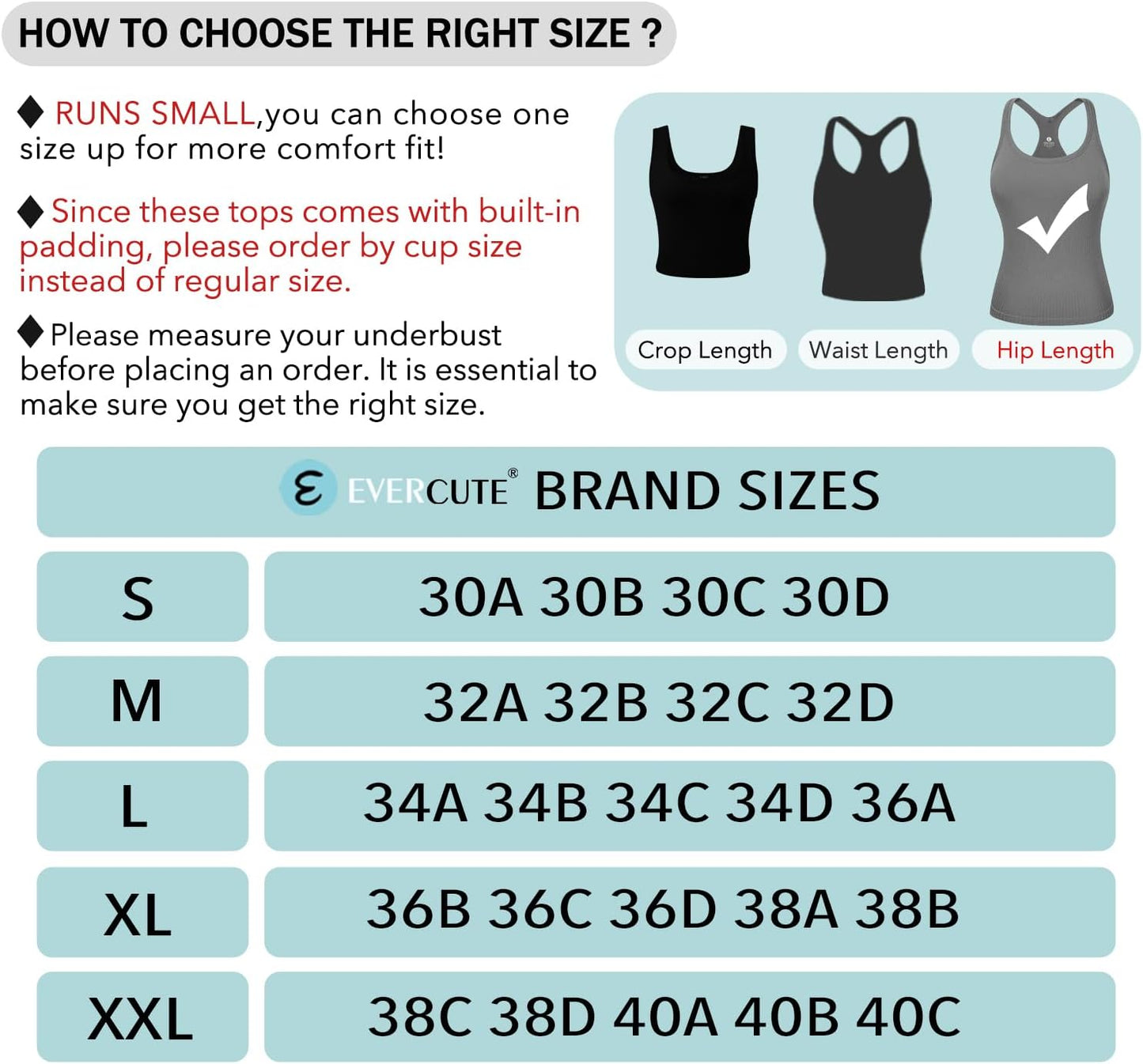 Evercute 1/2/3 Pack Workout Tank Tops for Women with Built in Bra Racerback Yoga Sleeveless Top Camisole Athletic Gym Tops