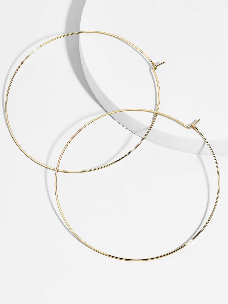 3 Pairs Thin Extra Large Hoop Earrings Set,Fashion Huge Gold Hoops 18k Gold Plated Lightweight Stainless Steel Hoops Big Geometric Round Gold Hoop Earrings Set Minimalist Jewelry for Women