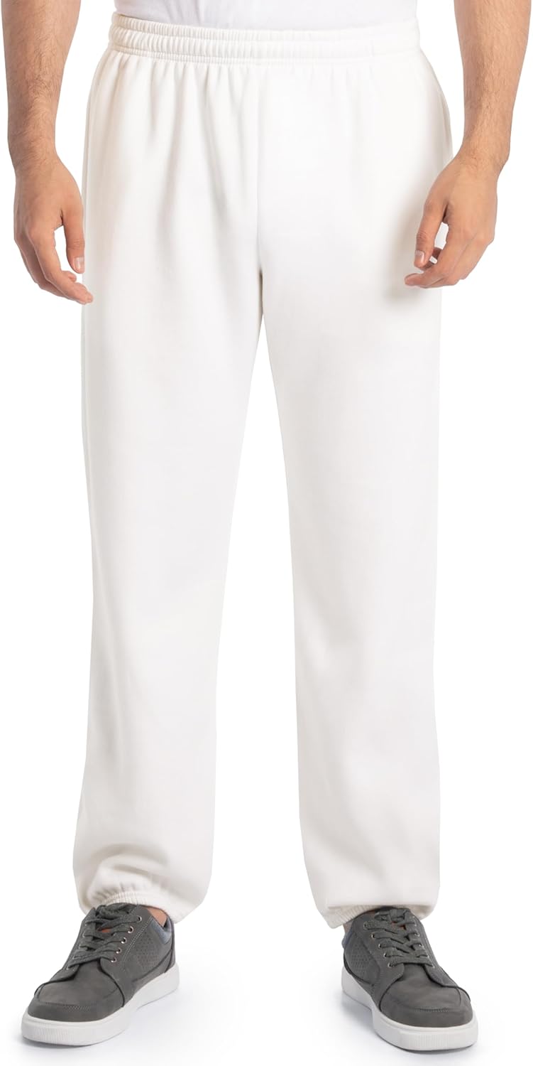 Fruit of the Loom Eversoft Fleece Elastic Bottom Sweatpants with Pockets, Relaxed Fit, Moisture Wicking, Breathable