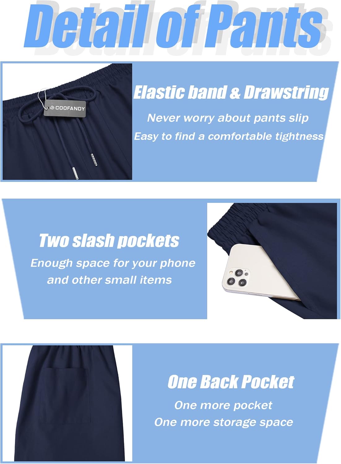 COOFANDY Men's Linen Capri Pants Casual Lightweight 3/4 Baggy Pants Drawstring Elastic Waist Beach Yoga Pants with Pockets