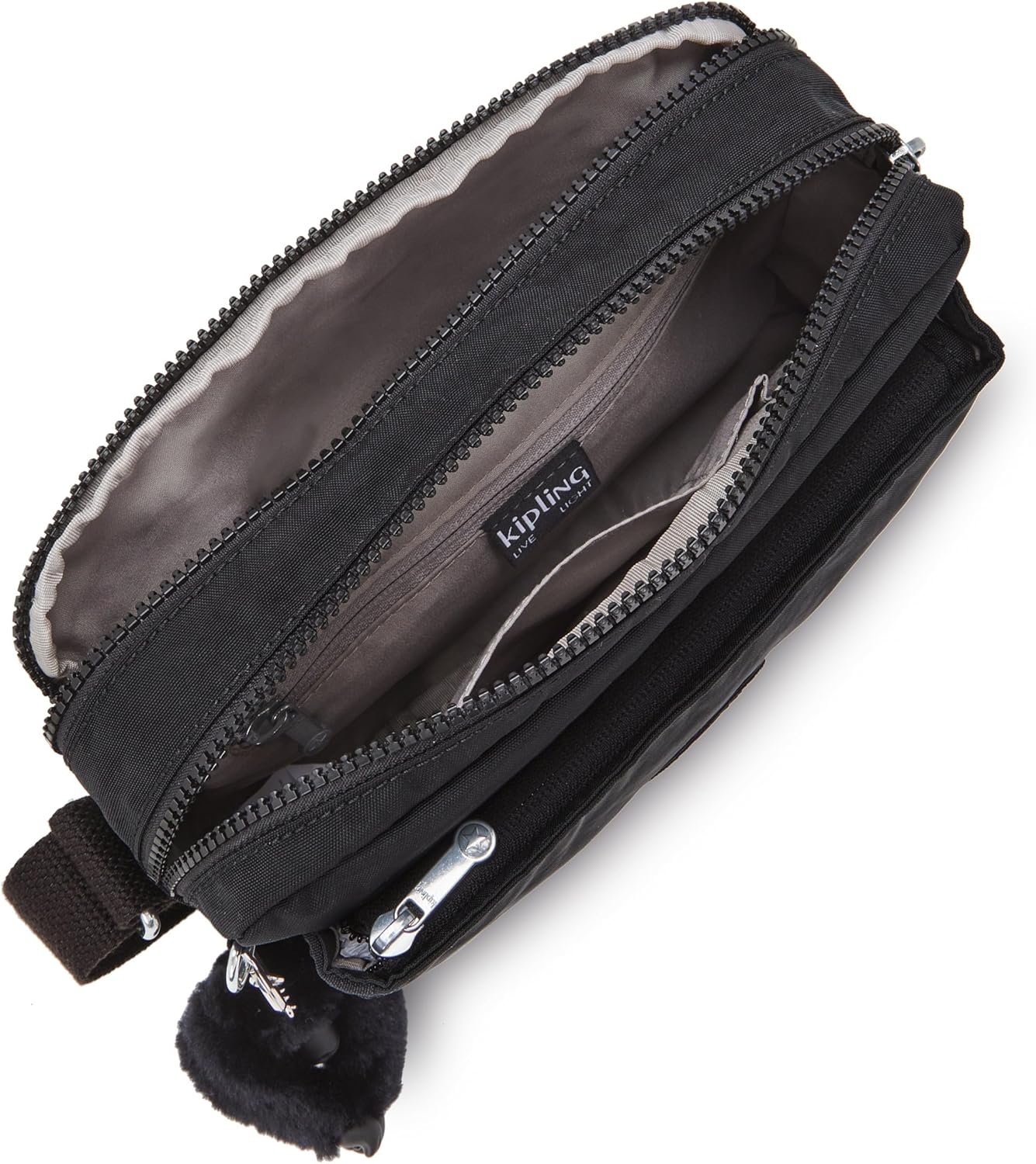 Kipling Women’s Abanu Medium Crossbody Bag, Lightweight, Adjustable Nylon Waist Pack with Multi-Compartment Zip Pockets
