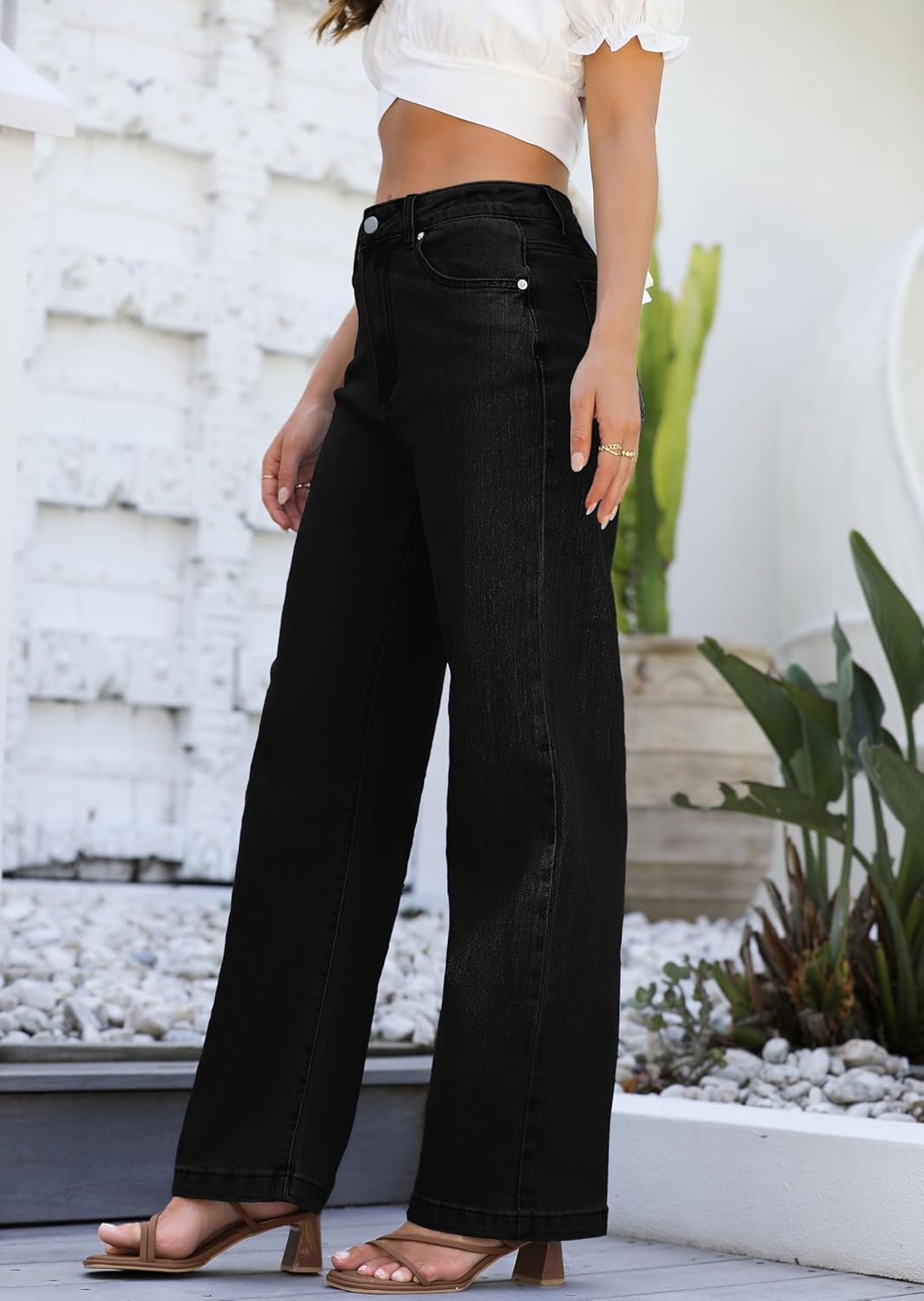 Womens Jeans High Waisted Straight Leg Loose Stretchy Lightweight Tummy Control Trendy Jeans for Women 2025