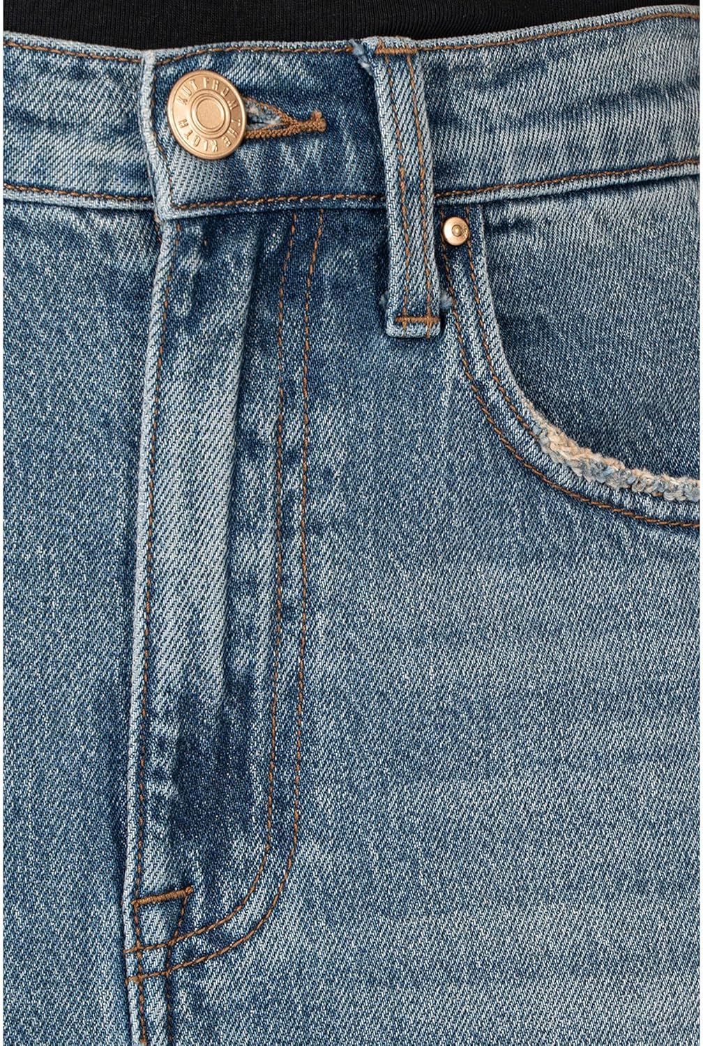 KUT from the Kloth Women's Jen Skirt A-line 5 Pockets-frt Slit Raw Hem