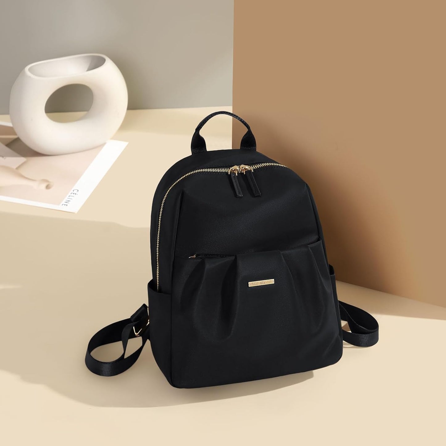 Backpack for Women, Small Cute Backpack Purse Lightweight Casual Daypack Backpack for Travel Mini Backpacks for Ladies College Work,9.7Inch,Black