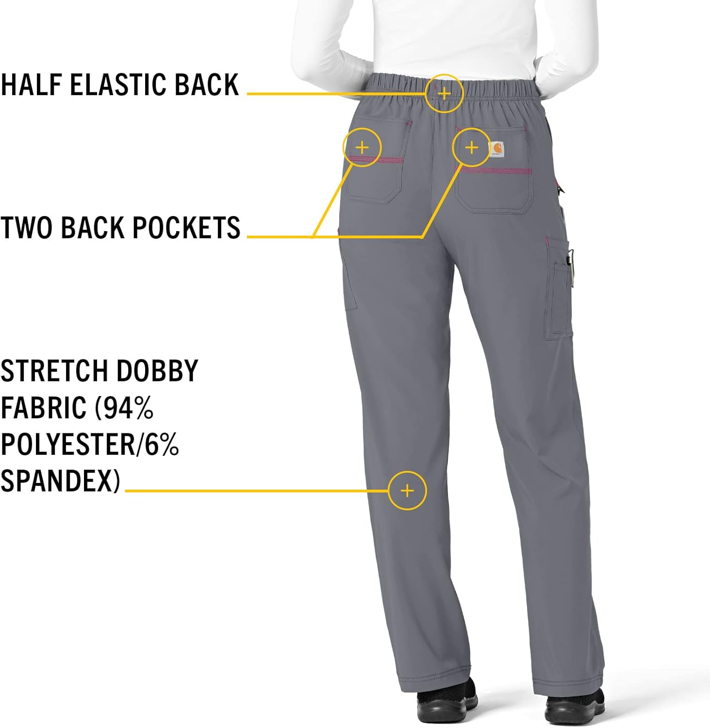 Cross-Flex Women's Boot Cut Cargo Scrub Pant