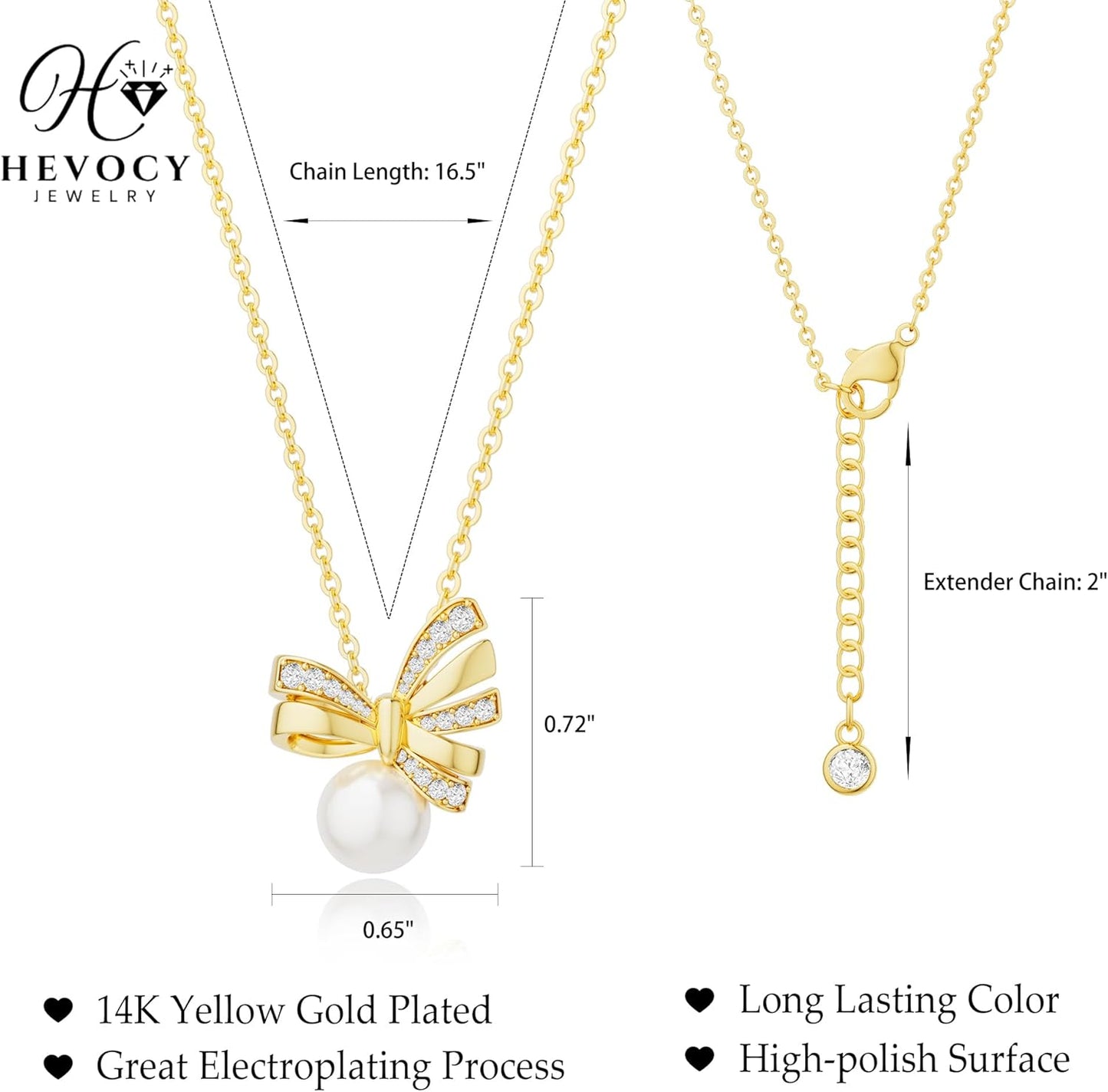 Single Pearl Gold Necklaces for Women Trendy: 14k Gold Plated Thin Chain Sparkly CZ/Dainty Pearl Pendant Stacked Adjustable Necklace Simple Cute Non Tarnish Waterproof Wedding Gold Jewelry