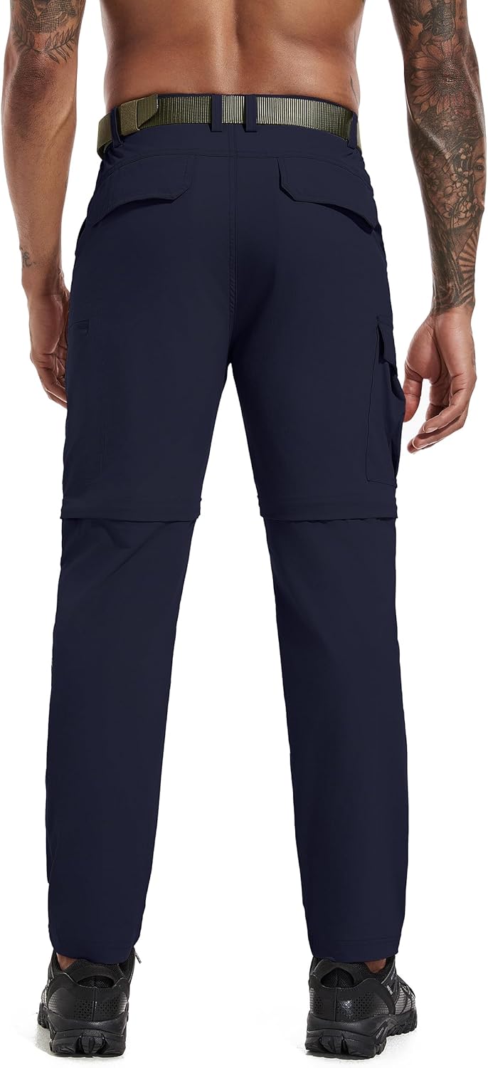 Mens Hiking Convertible Pants Zip Off Quick Dry Lightweight Fishing Safari Travel Camping Outdoor Cargo Pants
