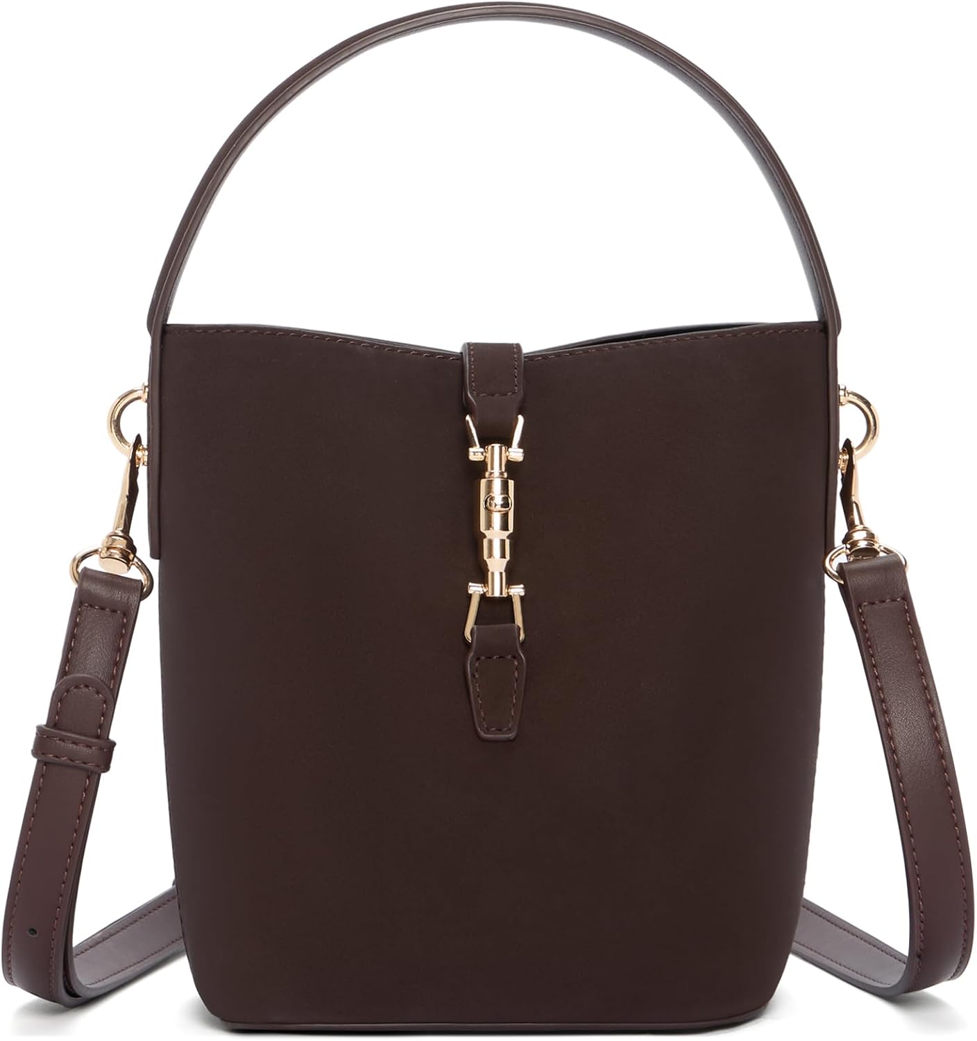 BOSTANTEN Small Bucket Bag for Women Crossbody Bags Trendy Vegan Leather Shoulder Purses Designer Ladies Handbags