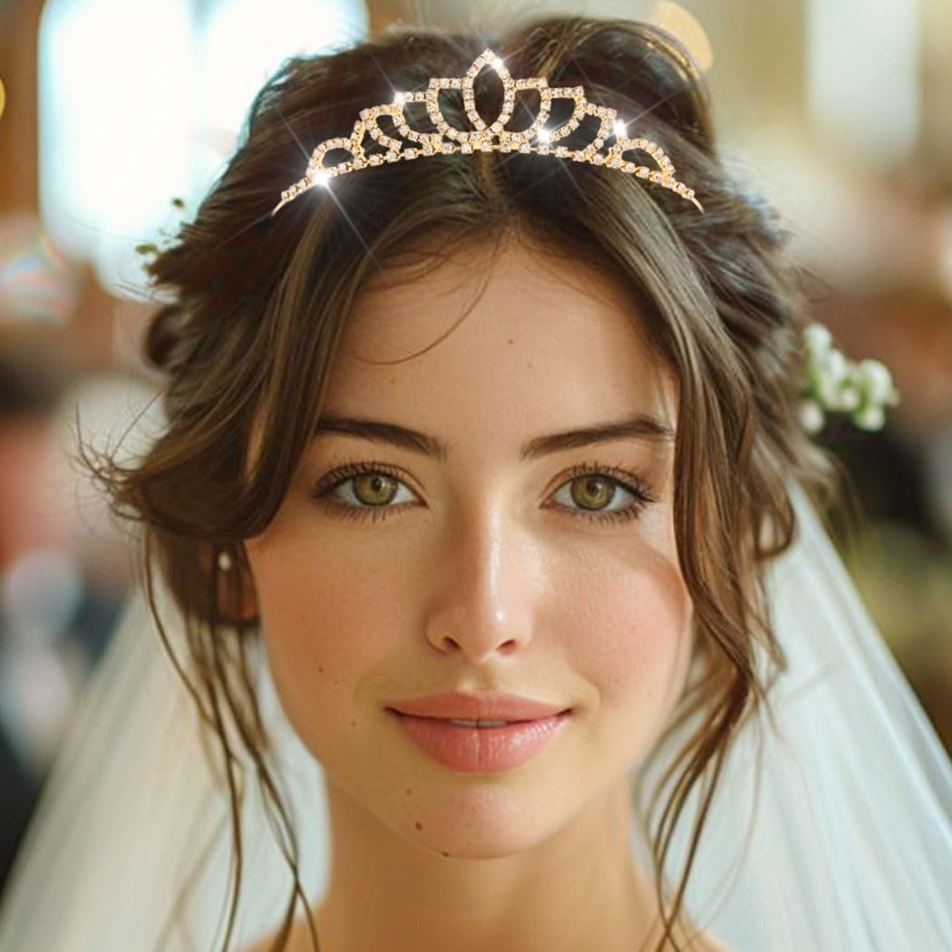 Kilshye Silver Tiaras and Crowns Rhinestone Wedding Tiara Birthday Prom Crown Hair Accessories for Women