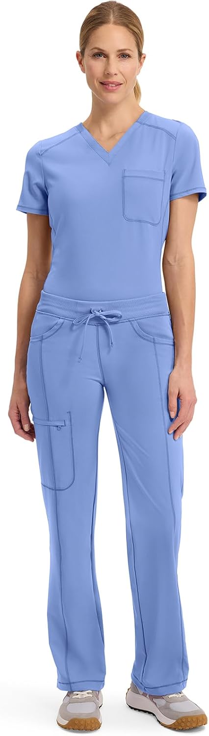 Cherokee Infinity Straight Leg Drawstring Women Scrub Pants 360 Stretch with 4 Pockets 1123A