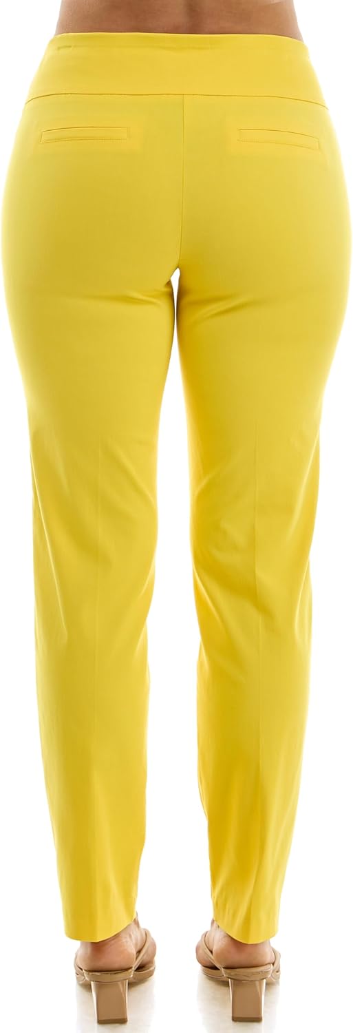 Zac & Rachel Women's Millennium Fabric - Slim Leg Pull-On Pant