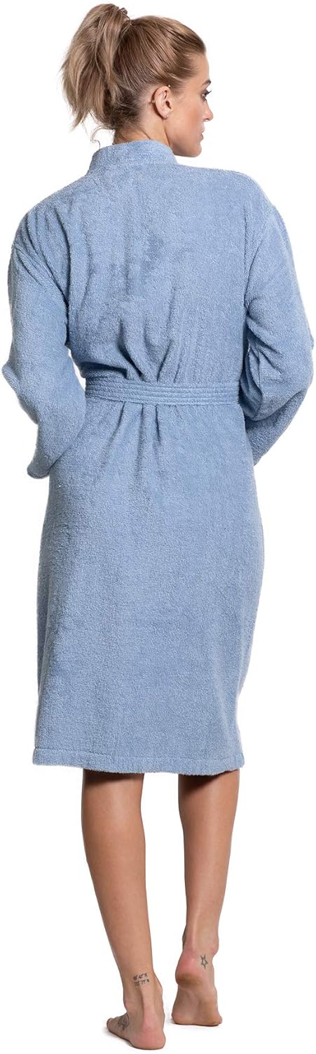 Turkuoise Soft & Absorbent Towel Robe, 100% Cotton Turkish Terry Cloth Kimono Bathrobes for Women